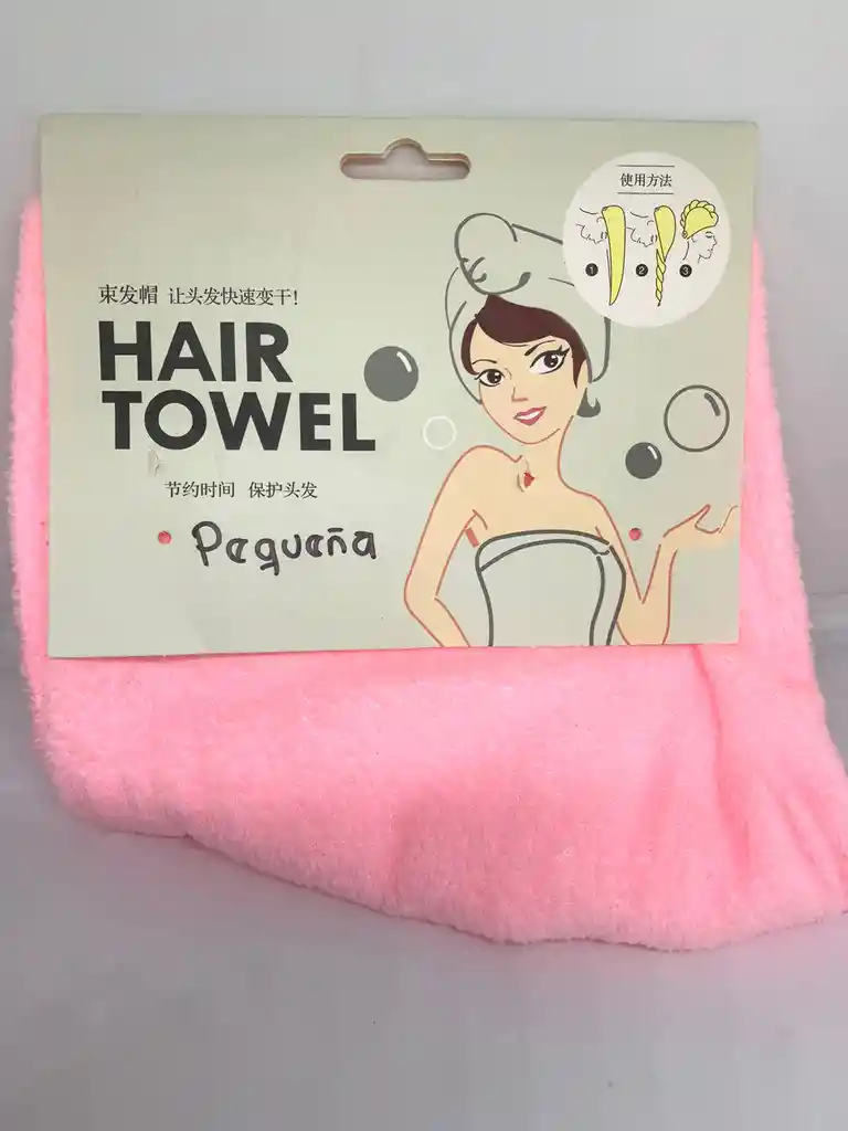 Toalla Diseños Cabello Microfibra Pequeñ