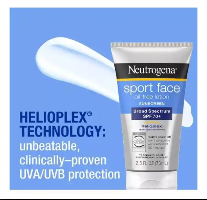 Neutrogena Sport Face Oil-free Sunscreen, Protector Solar Spf 70