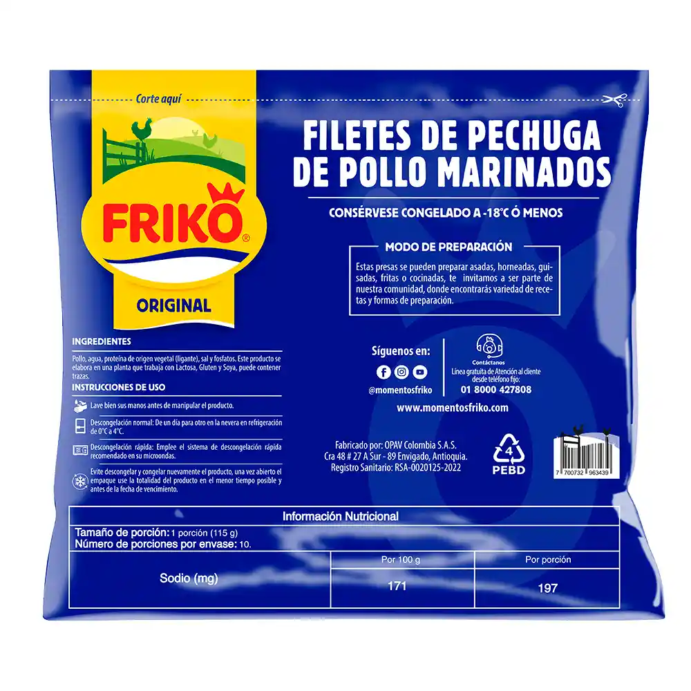 Friko Filetes De Pechuga Congelada