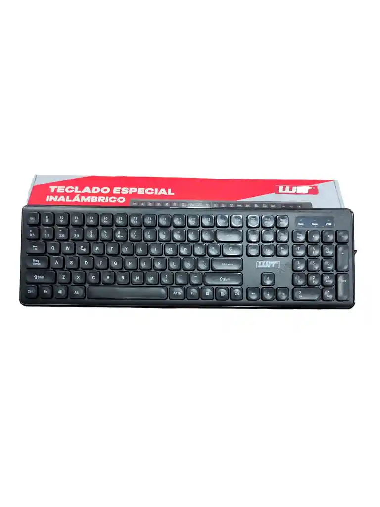 Teclado Especial Inalambrico Plano Ti-650 Blanco Y Negro Wit