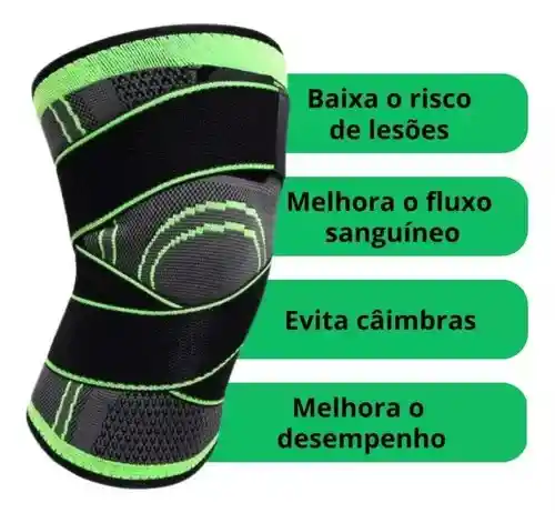 Rodilleras De Compresión Articulada Para Ligamentos Rotos, Color Verde