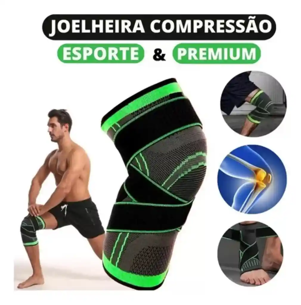 Rodilleras De Compresión Articulada Para Ligamentos Rotos, Color Verde