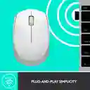 Mouse Inalambrico Logitech M170 1 Año De Bateria | Compacto | Blanco