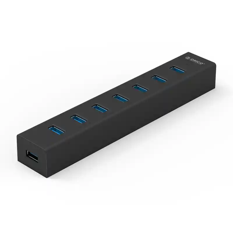 Hub 7 Puertos Usb 3.0 Con Adaptador De Corriente