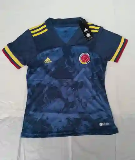 Camisetas Seleccion Colombia🥅🤾🏼‍♂️ Importada/ Azul Dama Talla S