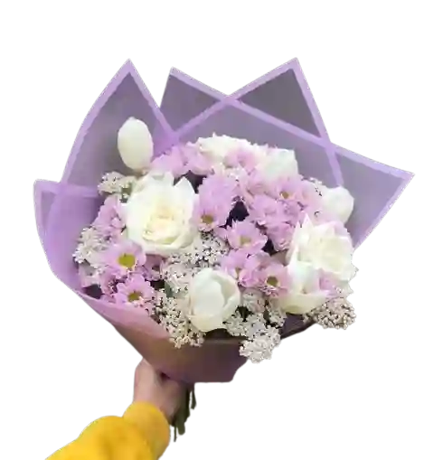 Bouquet De Margaritas Y Rosas
