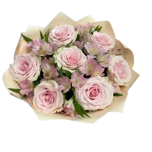 Bouquet De Rosas Y Astromelias