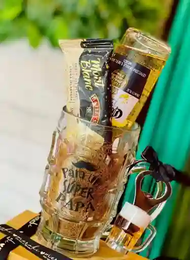 Cervecero Barril De Cristal Con Destapador