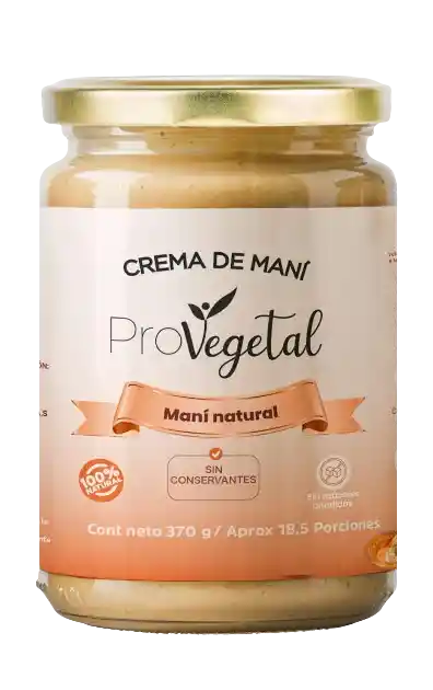 Crema Mani Natural X370gr Provegetal