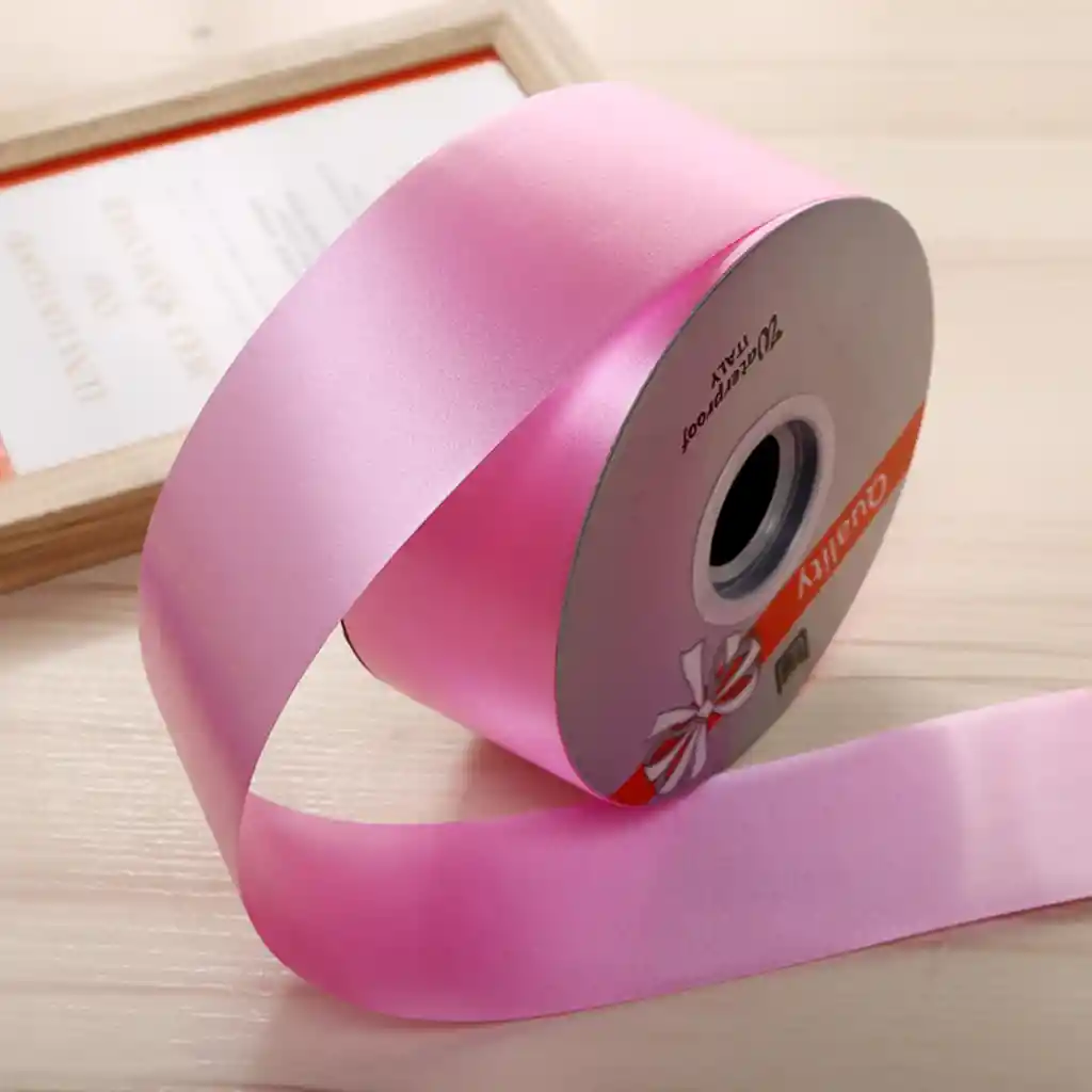 Cintas De Papel Rosado De Dos Dedo X 2 Metro