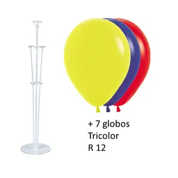 Base Para Globos Colombia Amarillo Azul Y Rojo