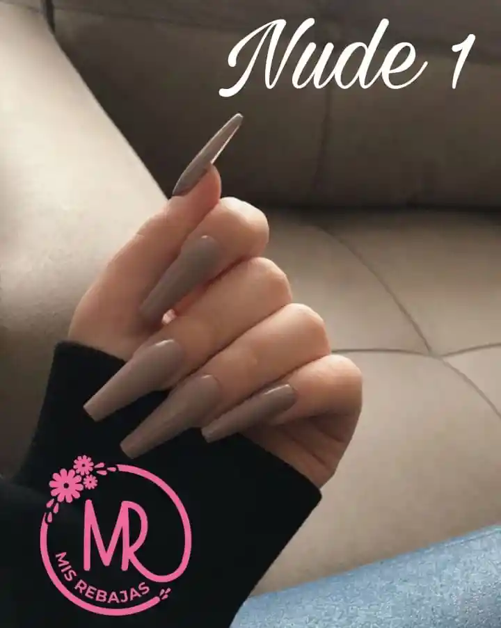 Uñas Postizas Listas Para Usar O Decorar Por 20 Unidades Nude 1