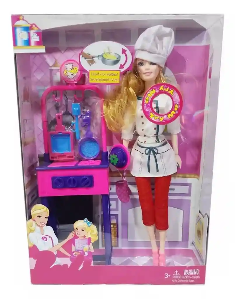 Muñeca Chef Cocina Juguete Sonido Accesorios Niñas Infantil