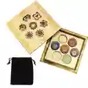 Set 7 Chakras Cuarzos Piedras 100% Naturales Runas + Estuche