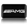 Emblema Amg Resina Mercedes Benz Negro 12x11mm Set X2