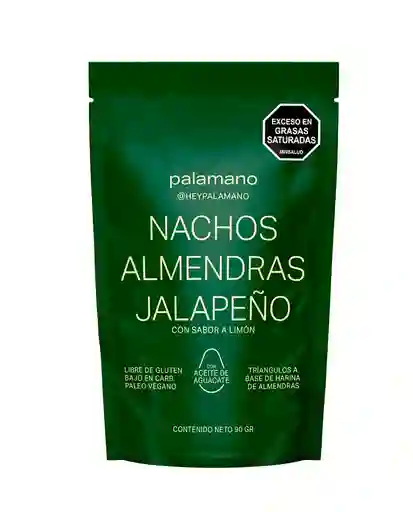 Nachos De Almendra Jalapeño Con Limón Palamano 90 Gr