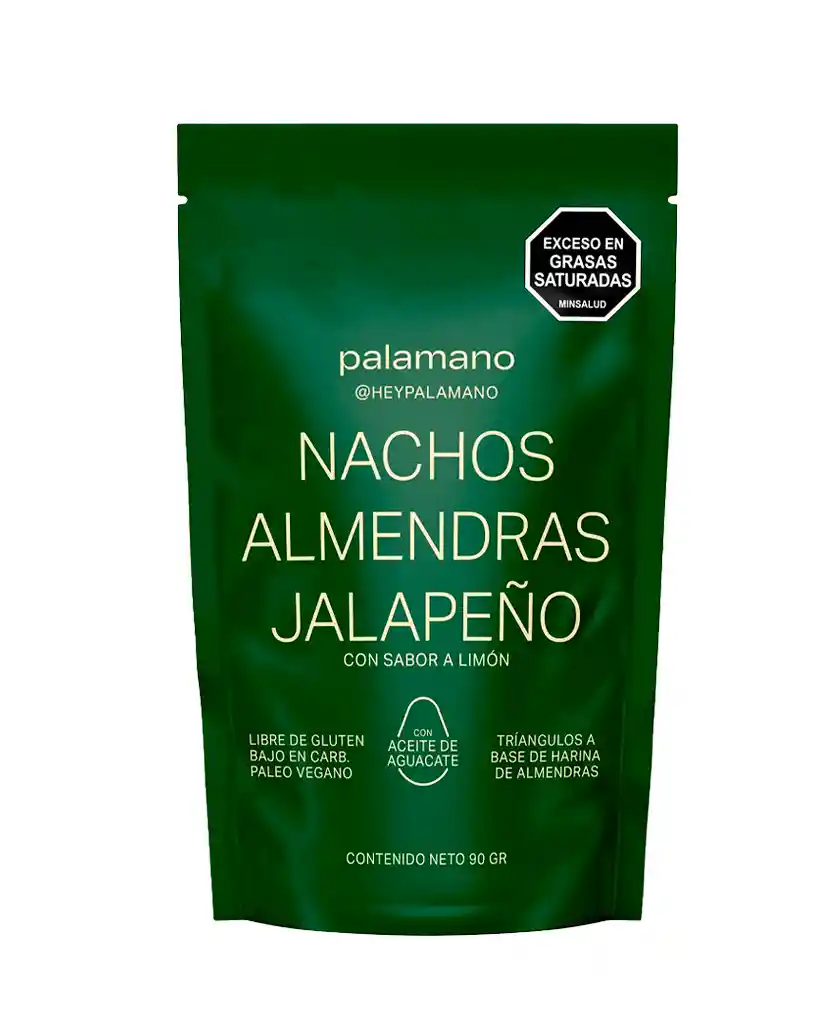 Nachos De Almendra Jalapeño Con Limón Palamano 90 Gr