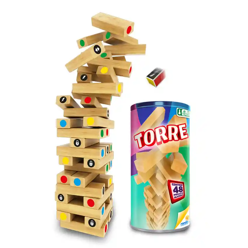 Juego De Mesa Diversión Torre De Madera Para Familia Niños