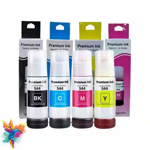 Tintas 544 Epson Genéricas Para Impresora L1110 L3110 L3150 L5190 Kit X 4