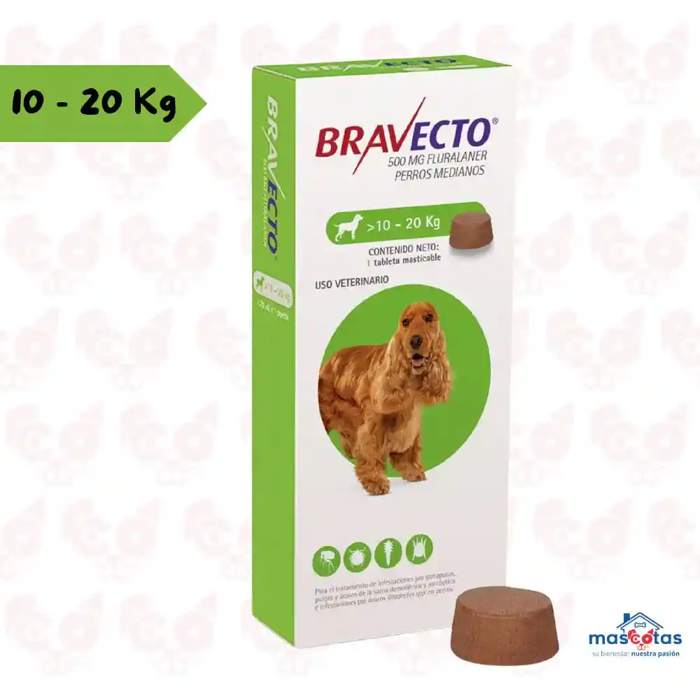 Bravecto Para Perros 10 A 20 Kg