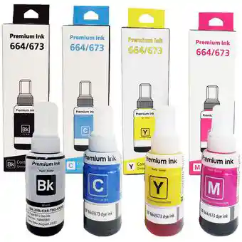 Tintas 664 Epson Genéricas Para Impresora L120, L200, L210, L355 Kit X 4