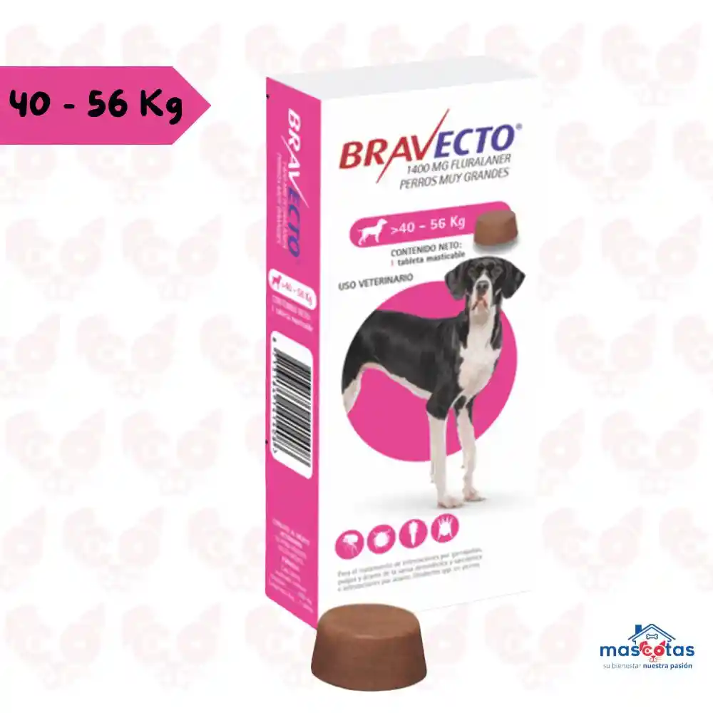 Bravecto Para Perros 40 A 56 Kg