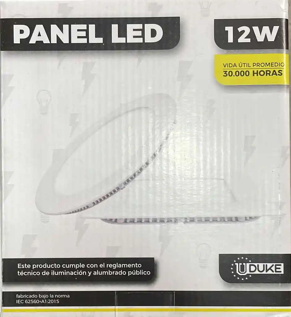 Panel Led Redondo 12w Incrustar Luz Blanca