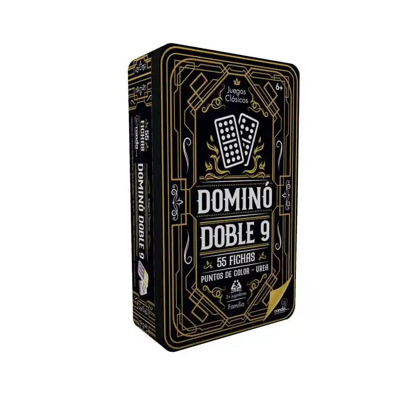 Juego De Mesa Domino Doble 9 En Lata Para Diversión Familiar