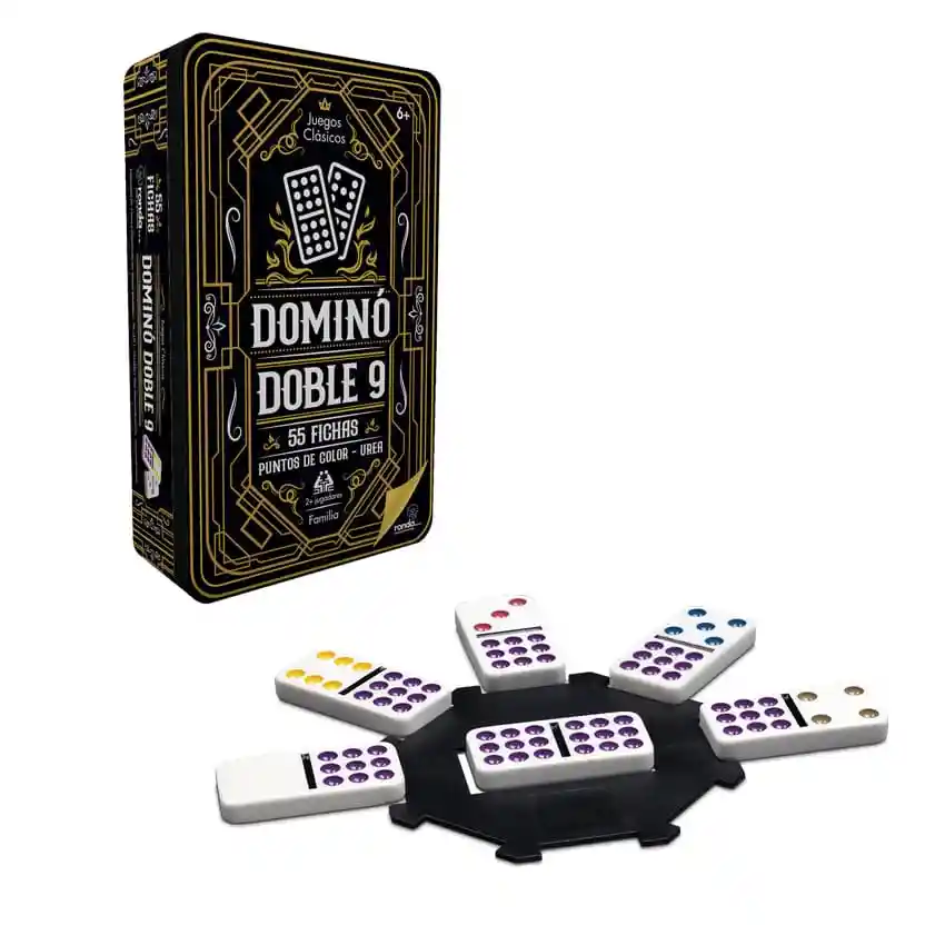 Juego De Mesa Domino Doble 9 En Lata Para Diversión Familiar