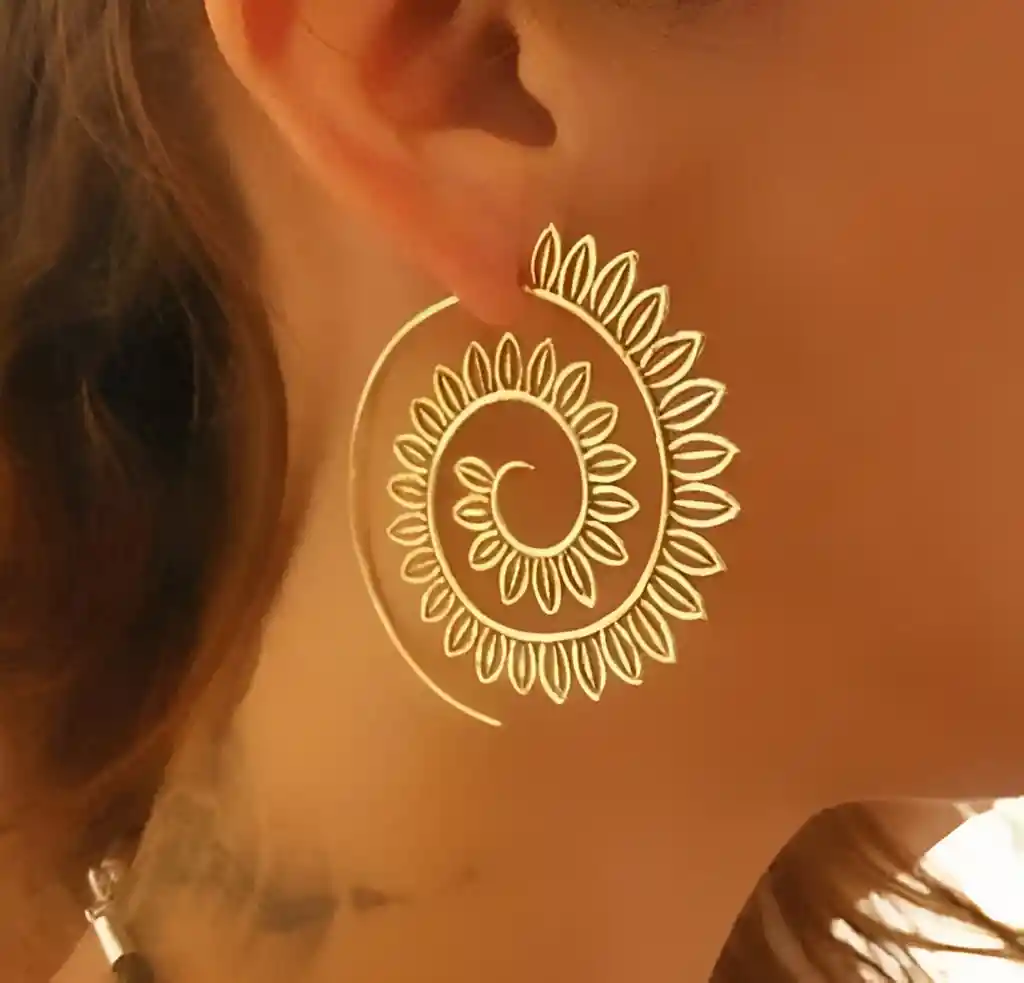 Candonga Espiral Aretes Para Mujer Candongas De Moda