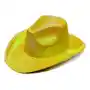 Sombrero Vaquero Metalizado Amarillo, Adulto,disfraz,fiesta