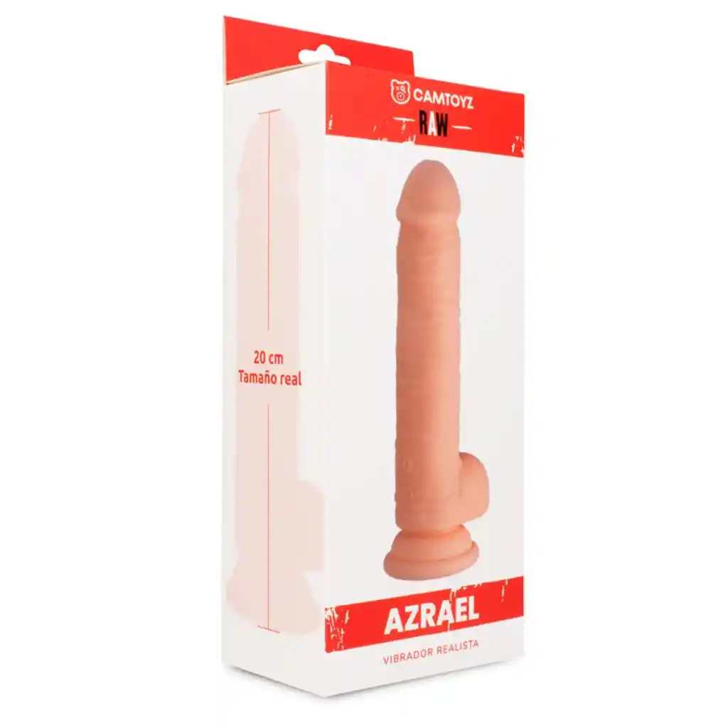 Vibrador Realista Azrael 20 Cm Color Cafe