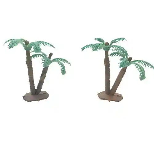 Palmera Plastica Mediana X2 Para Maqueta