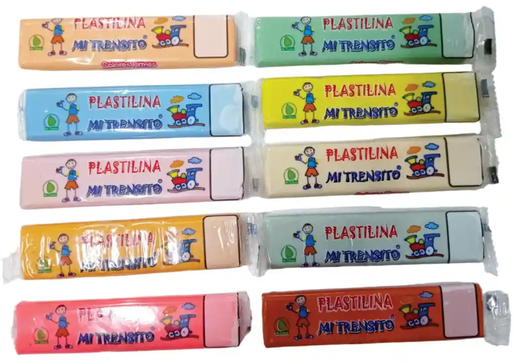 Plastilina En Barra Pastel Colores Surtidos Paquete X 3 Unid 55g C/u