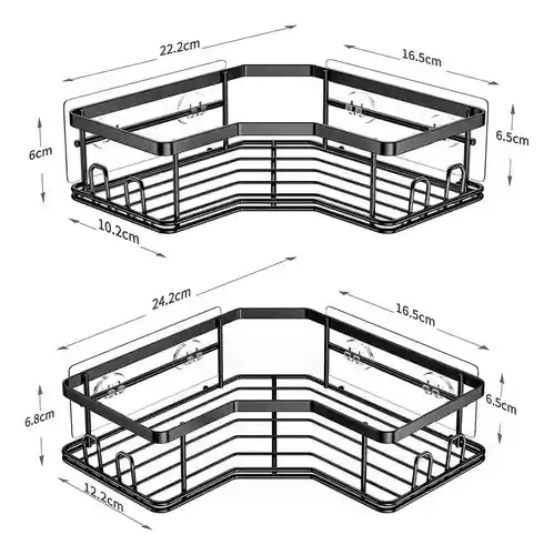 Organizador De Ducha / Repisa Baño / Esquinero - Set 2 Piezas De Acero Inoxidable