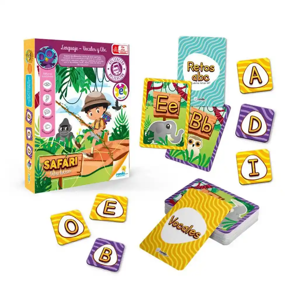 Juego De Mesa Didáctico Safari Entre Letras Abc Para Niños