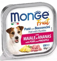 Monge Alimento Para Perro Fresh Paté Puerco Y Piña X 100g