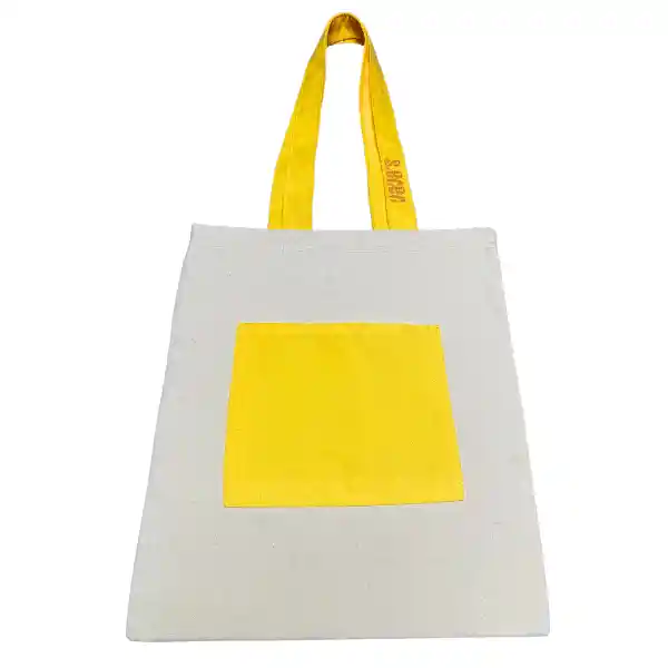 Tote Bag Bolsillo Amarilla