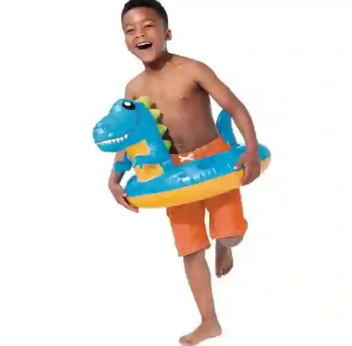 Flotador Inflable Motivo Dinosaurio 81 X 58cm Intex 3 A 6 Años