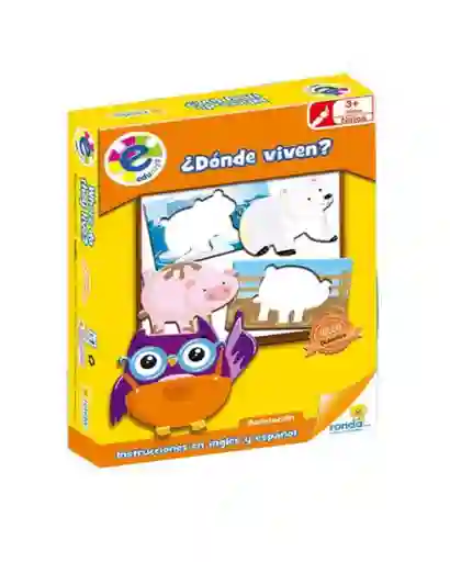 Juego Educativo Asociación Donde Viven Animales Para Niños