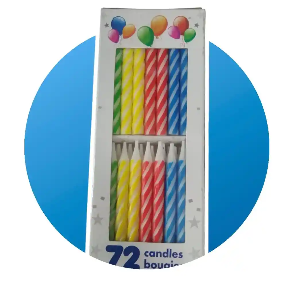 Paquete De 72 Velas De Cumpleaños