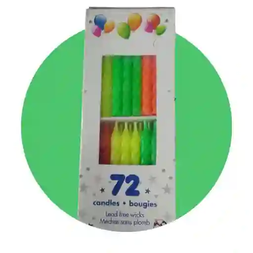 Paquete De 72 Velas De Cumpleaños