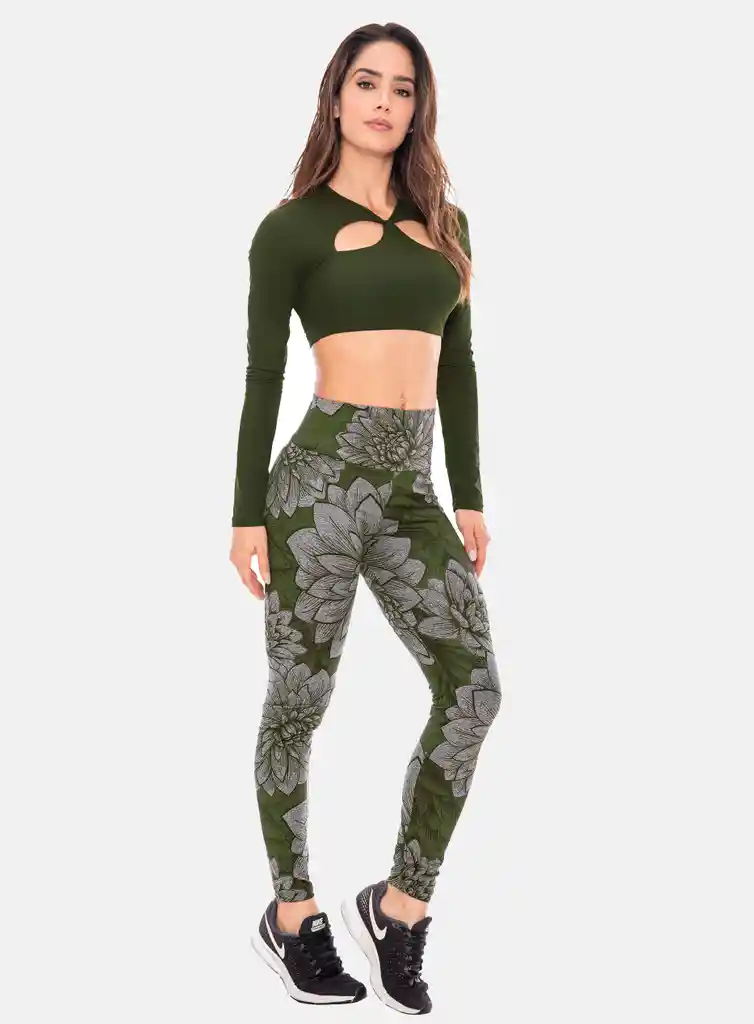 Leggins Deportivo Mujer Poliamida Sublimado Push Up Talla Única