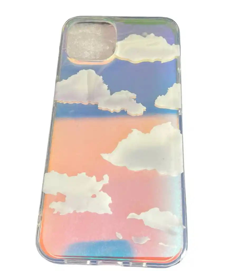 Funda Case Para Iphone 13 Efecto Espejo, Nubes