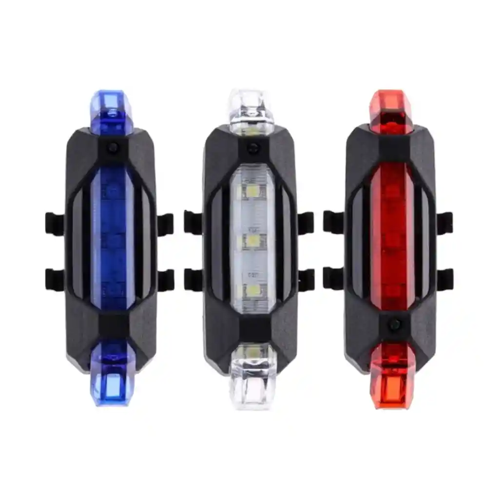 2 Luces De Bicicleta Stop Recargable Usb 4 Modos Impermeable