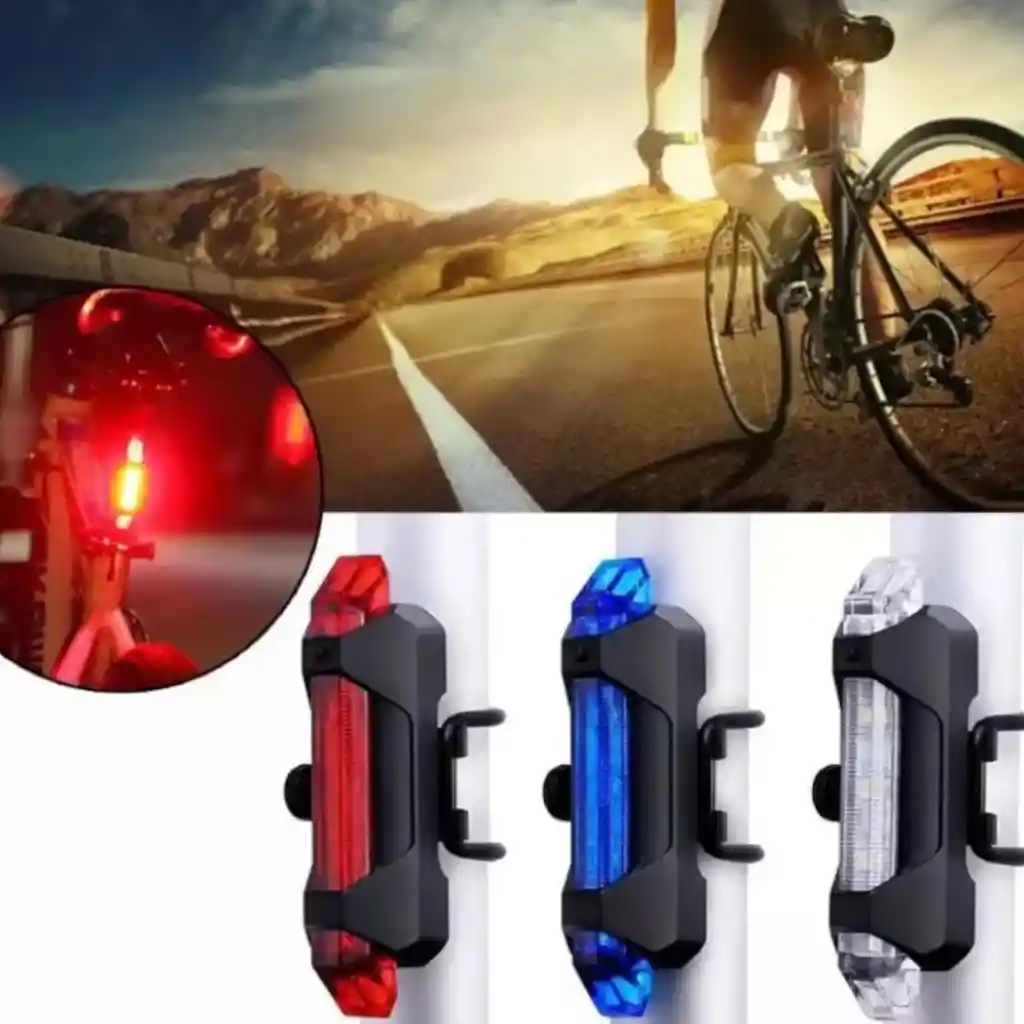 2 Luces De Bicicleta Stop Recargable Usb 4 Modos Impermeable