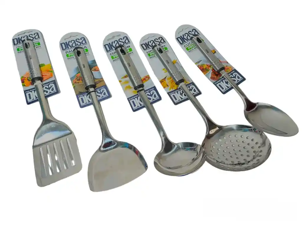 Set X5 Utensilios De Cocina Dkasa En Acero Inoxidable