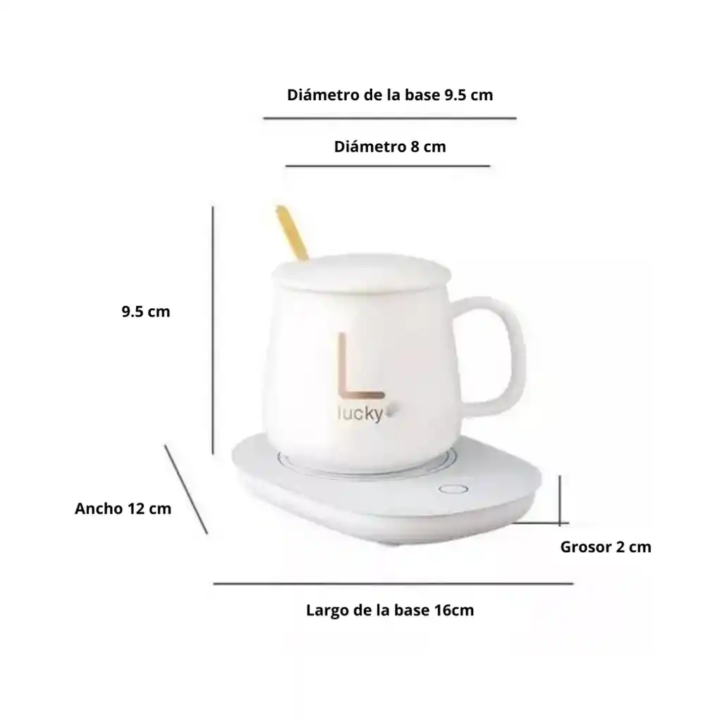 Taza Con Calentador Eléctrico Inteligente Elegante