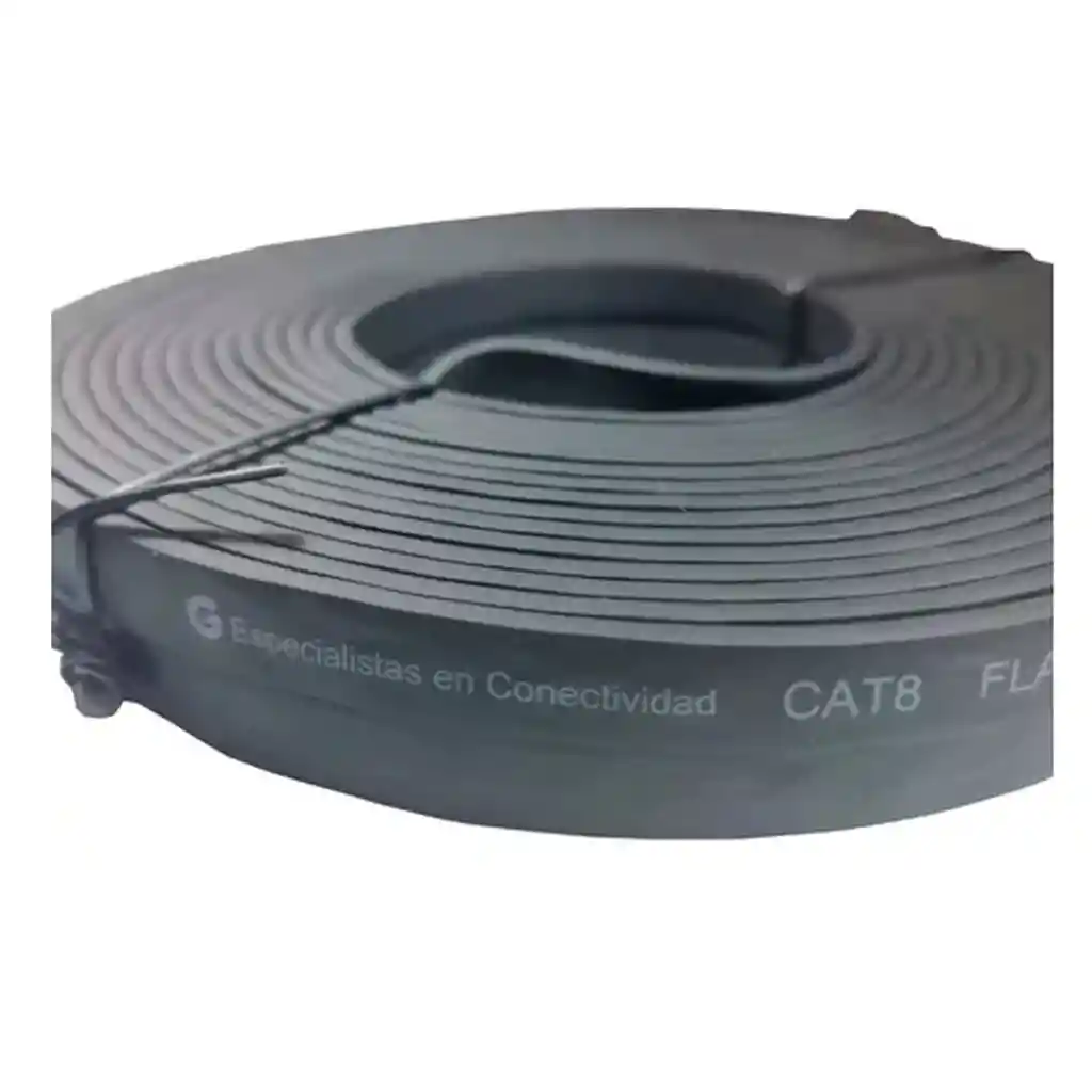 Cable De Red Ethernet Categoría 8 De 10 Metros Plano