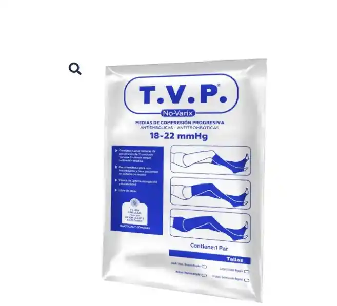 Media Antiembolica, De Comprensión Progresiva T.v.p. Media Hasta La Cadera 15-20mmhg.